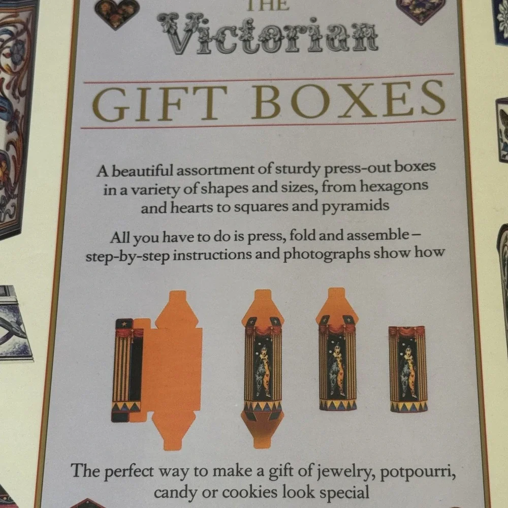 The Victorian Gift Boxes Jane Thomson 22 Press-Out Boxes Tags Hearst Books 1992